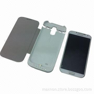 3,200mAh Power Bank Cases for Galaxy S4/i9500 with Screen Protector Leather